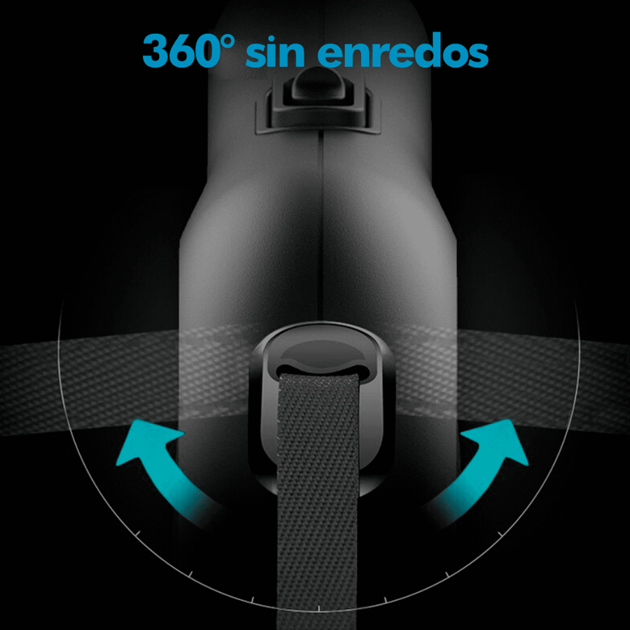 Edipets correa extensible con sistema de frenado negra para perros, , large Imagen numero 4